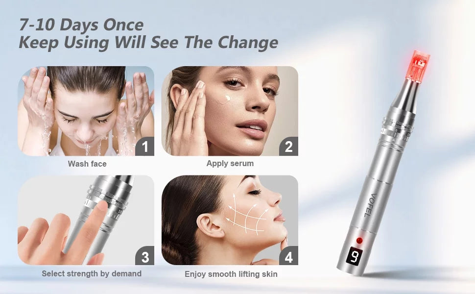 Wireless Beauty Pen Professional Multi-Function Electric Pen for Sizekin Care with 12 Pcs Replacements