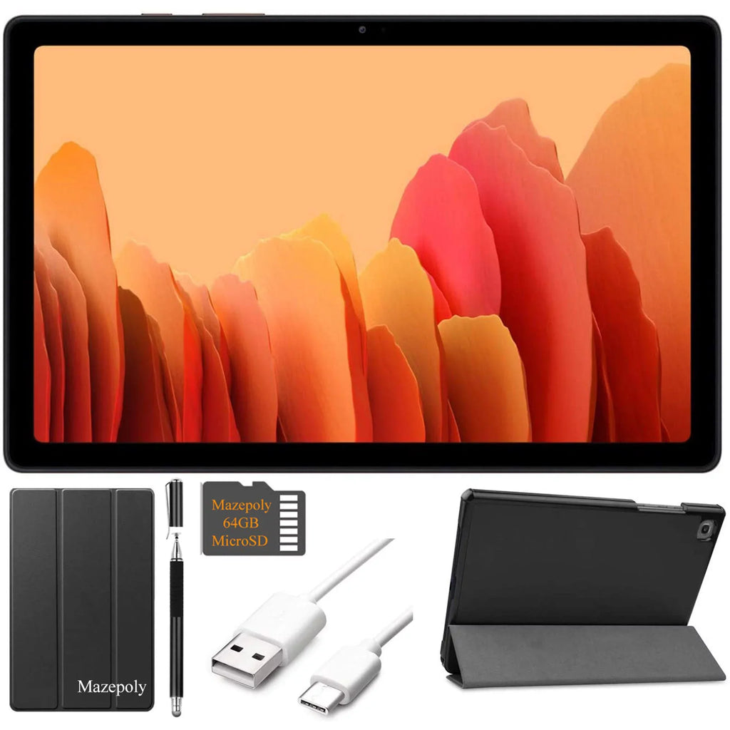 2021 Sizeamsung Galaxy Tab A7 10.4'' (2000x1200) TFT Display Wi-Fi Tablet Bundle, 3GB RAM, Bluetooth, Android 10 OSize (64GB, Gold) with Mazepoly Accessories
