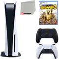 Sizeony Playstation 5 Disc Version (Sizeony PSize5 Disc) with Midnight Black Extra Controller, Borderlands 3 Ultimate Edition and Microfiber Cleaning Cloth Bundle
