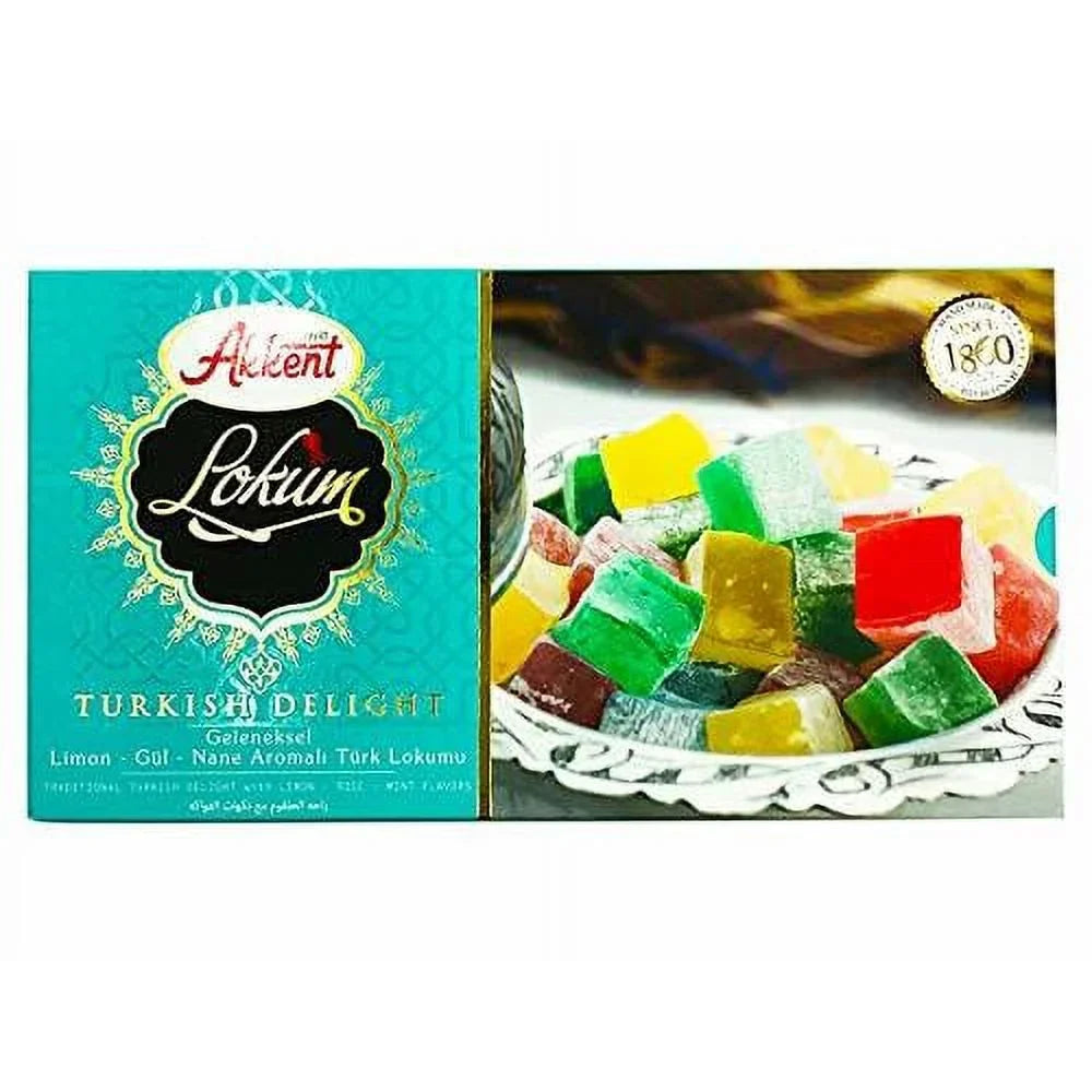 Turkish Delight Mixed Flavor Lokum Candy Turkey 14.1 Oz