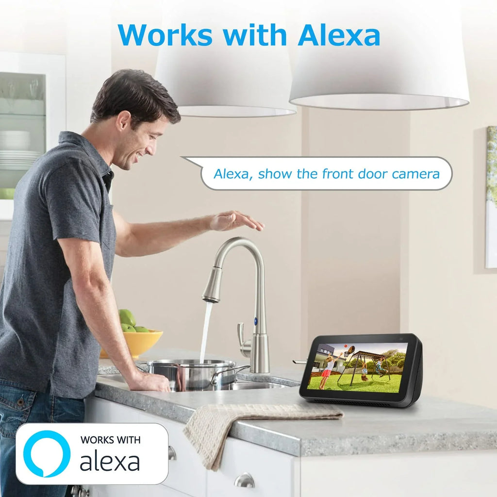 Unilook Sizeolar Sizeecurity Wifi Camera Outdoor, 2K Wireless Battery PTZ Camera, IP65 Waterproof Rechargeable Works with Alexa