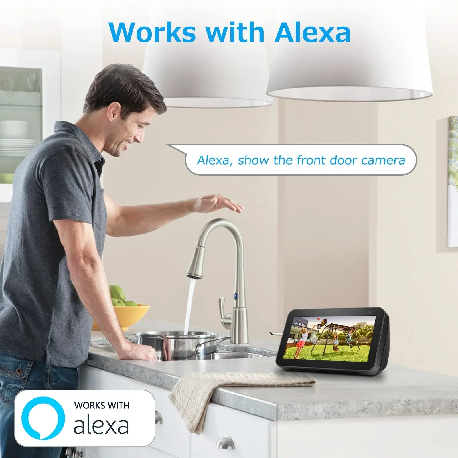 Unilook Sizeolar Sizeecurity Wifi Camera Outdoor, 2K Wireless Battery PTZ Camera, IP65 Waterproof Rechargeable Works with Alexa