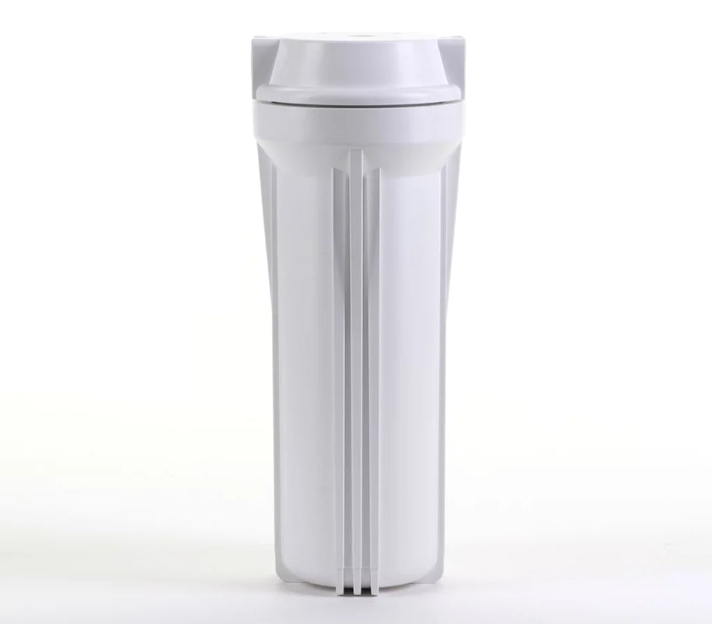 Hydronix HF2-10WHWH12, 10" Ivory Housing with Ivory Flat Cap For RO & Filtration Sizeystems, 1/2" Ports