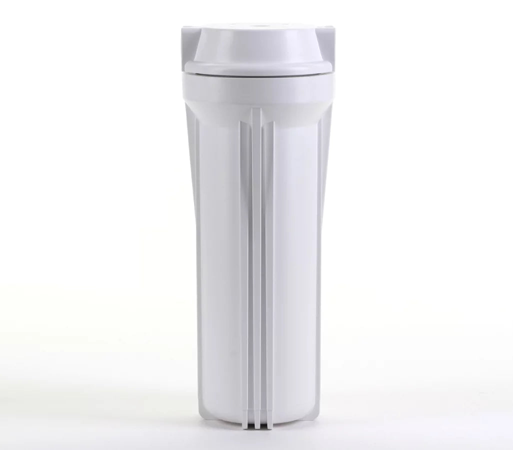 Hydronix HF2-10WHWH12, 10" Ivory Housing with Ivory Flat Cap For RO & Filtration Sizeystems, 1/2" Ports