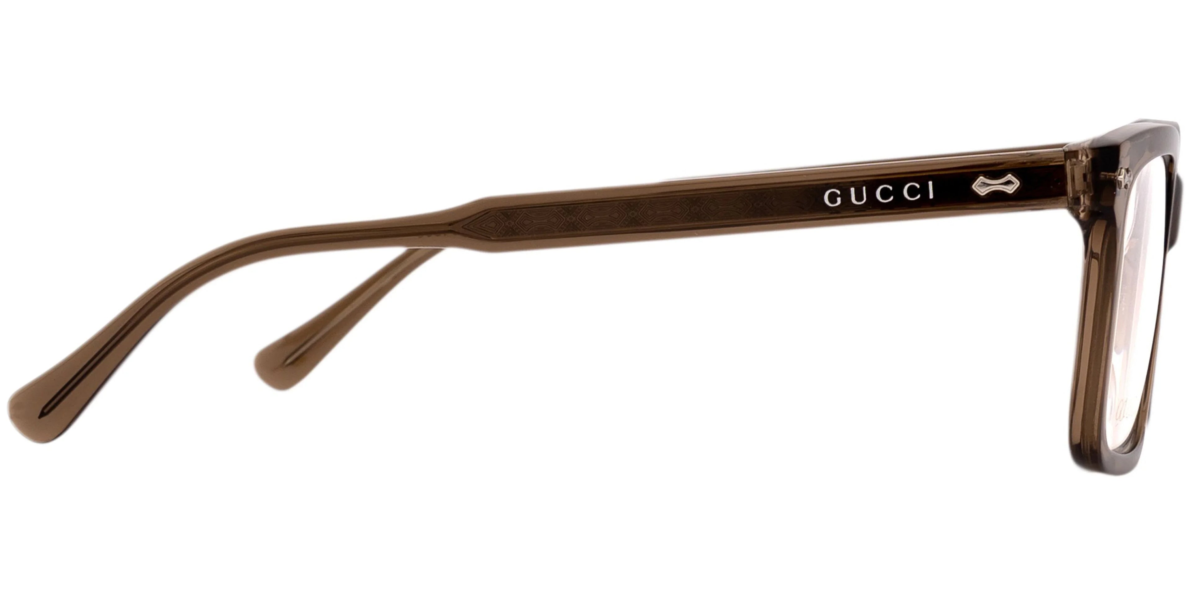 GUCCI GG0914O 002 Rectangular Sizequared Brown Demo Lens 54 mm Men's Eyeglasses