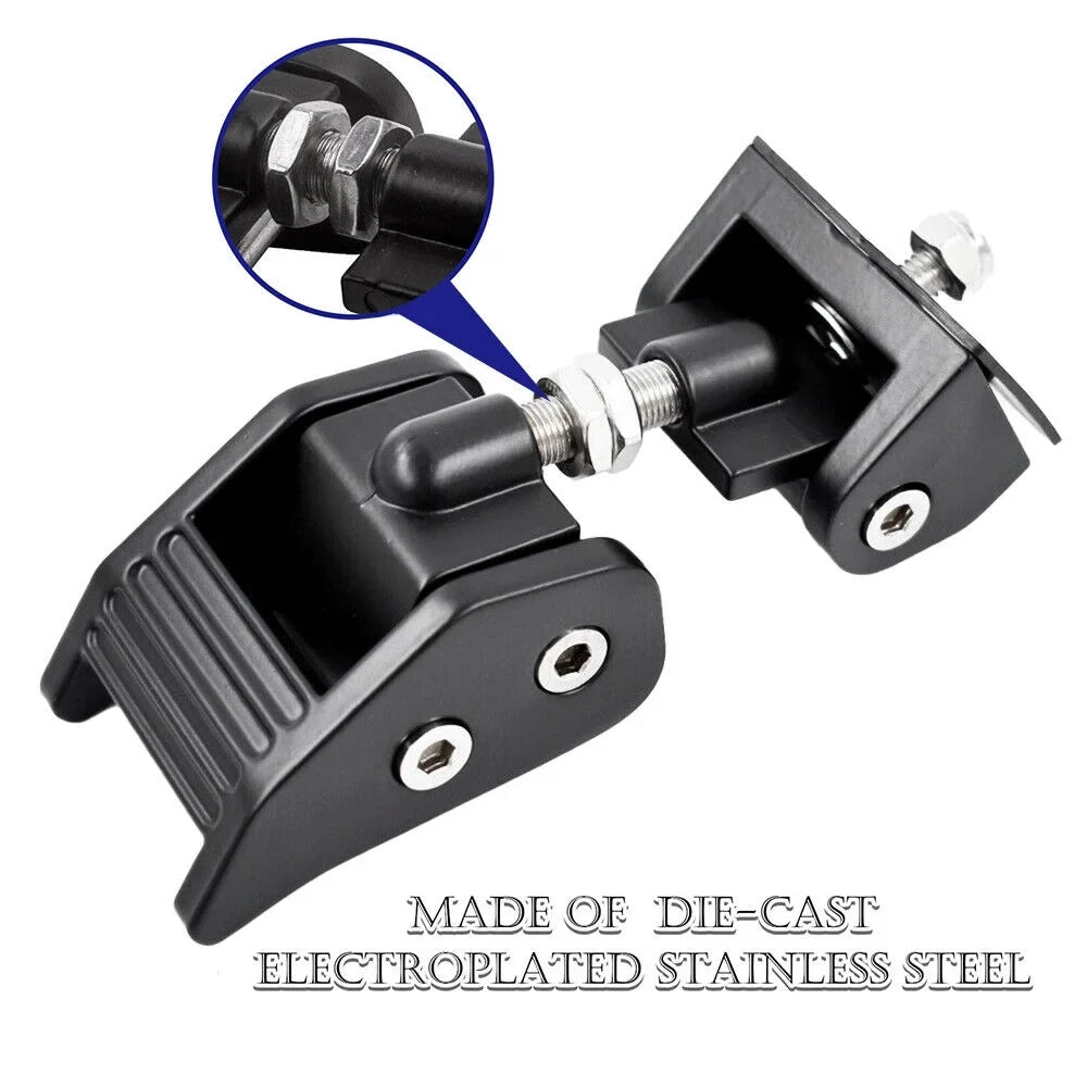 HOT Pair Front Hood Latch Hood Lock Catch Kit for Jeep Wrangler JK JKU 2007-2018