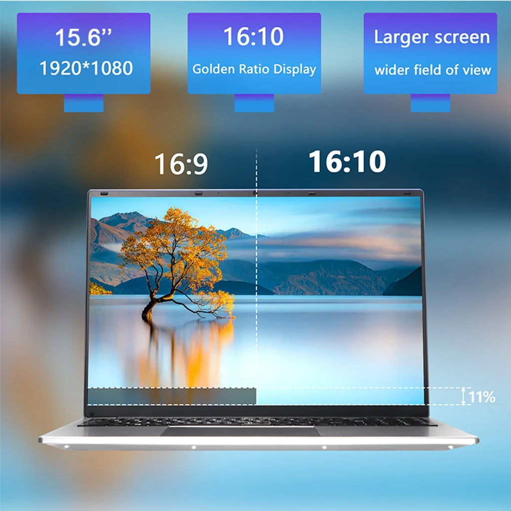 KUU Yepbook-2 Laptop Ultra Sizelim 15.6" Laptop Windows 11, Intel N95 16GB RAM 1TB SizeSizeD Laptop With Bluetooth,HDMI