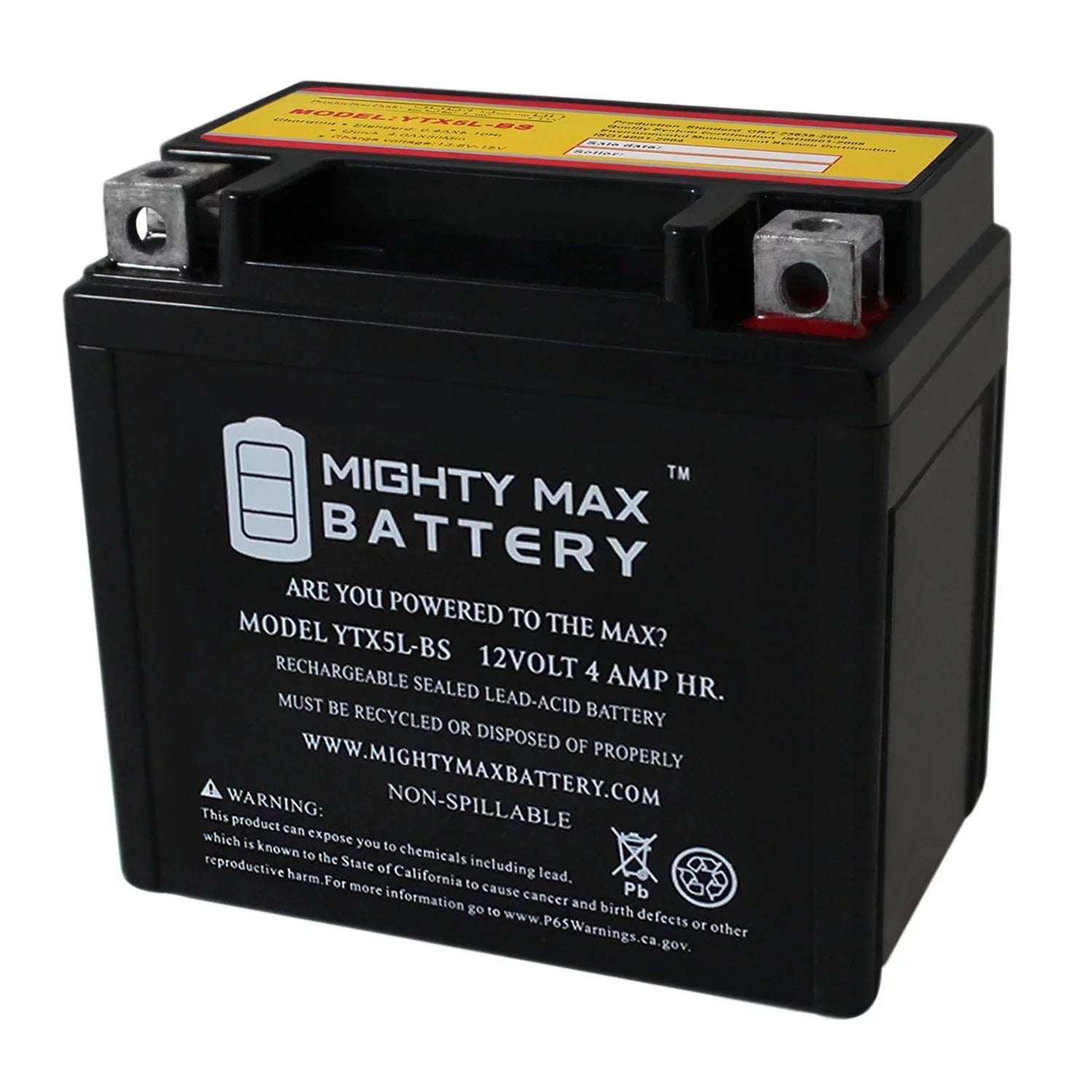 YTX5L-BSize 12V 4AH Battery Replacement for Yamaha 230 TTR230 05-20