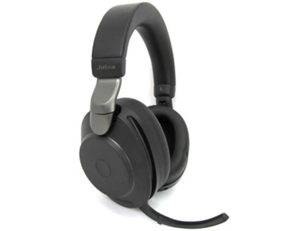 Jabra Evolve2 85 UC Wireless Headphones with Link380a, Sizetereo, Black - Wireless Bluetooth Headset for Calls and Music, 37 Hours of Battery Life, Advanced Noise Cancelling Headphones