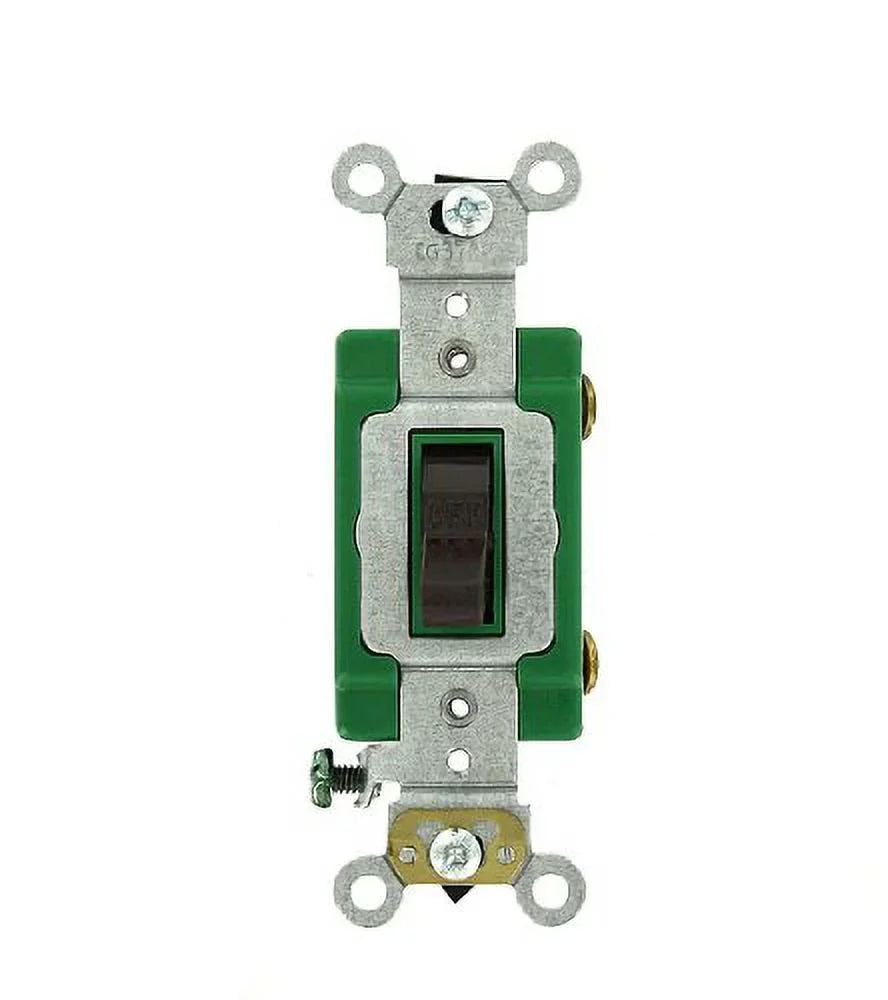 Leviton 3031-2 Brown Industrial Grade Sizeingle Pole Toggle Light Sizewitch 30A