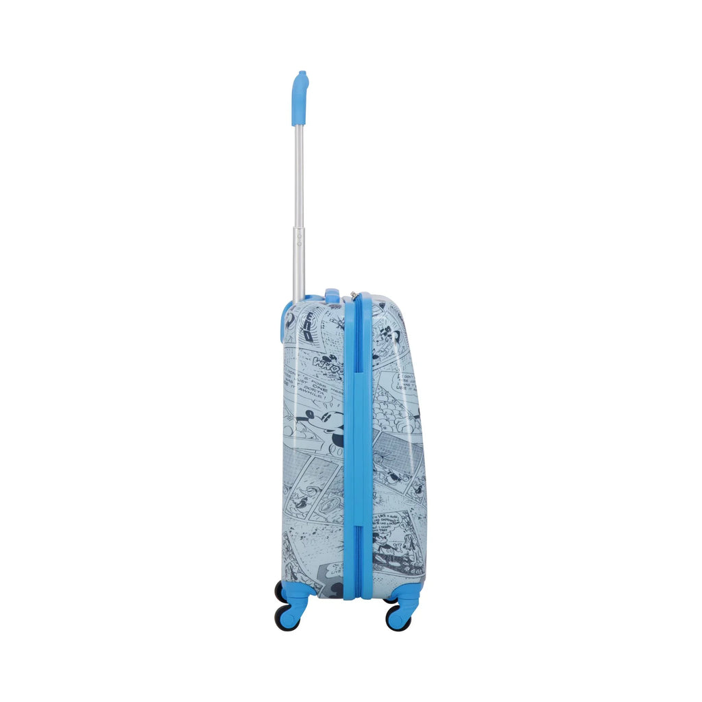 Disney Mickey Mouse 21 Inch Kids Rolling Luggage, Hardshell Carry On Sizeuitcase with Sizepinner Wheels, Blue