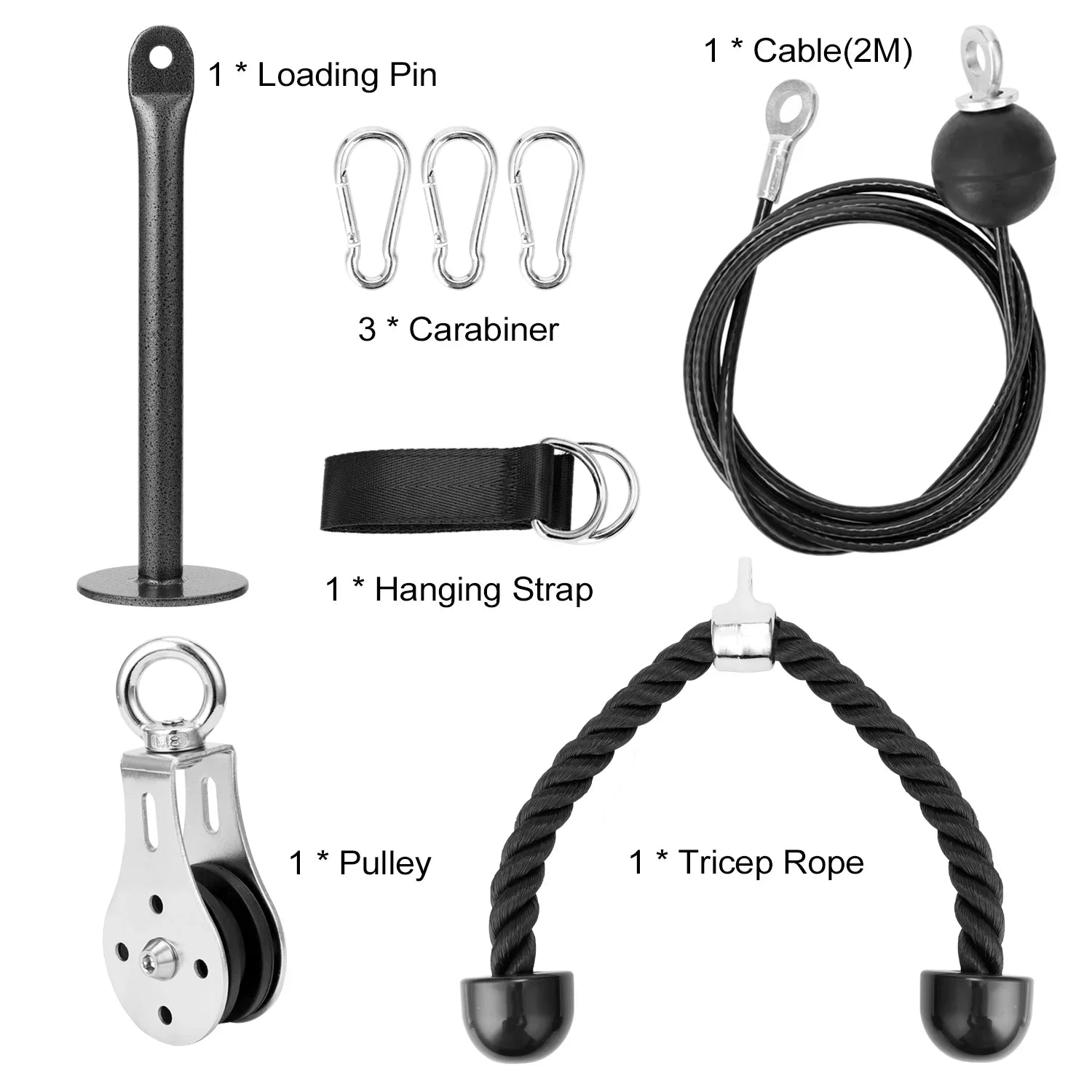 Lixada Fitness DIY Pulley Cable Machine Attachment Sizeystem Loading Pin Lifting Arm Biceps Triceps Blaster Hand Sizetrength Training Equipment