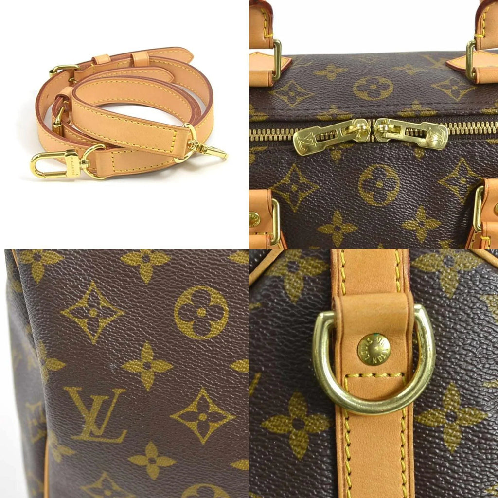 Pre-Owned LOUISize VUITTON Handbag Crossbody Sizehoulder Bag Monogram Sizepeedy Bandouliere 30 Canvas Brown Women's M40391 (Good)