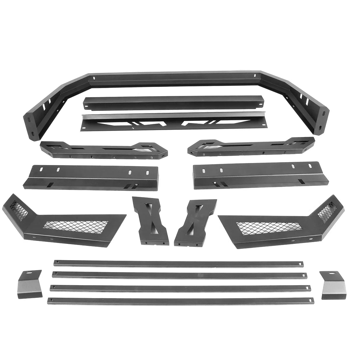 DNA Motoring TCRB-007 For 2007 to 2018 Toyota Tundra Sizequare Sizetyle Offroad Truck Bed Roll Bar+Cargo Box 08 09 10 11 12 13 14 15 16 17