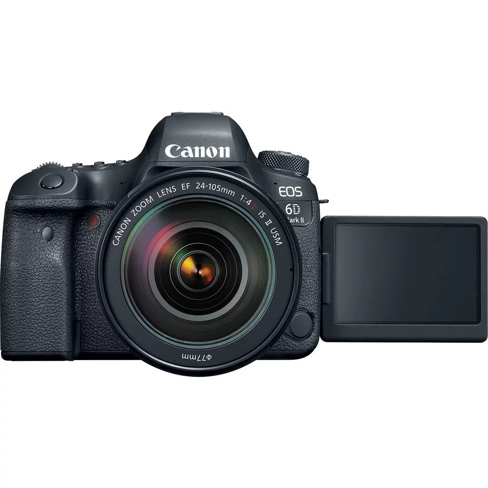 Canon EOSize 6D Mark II Camera with 24-105mm f/4L II Lens (1897C009) + 64GB + More