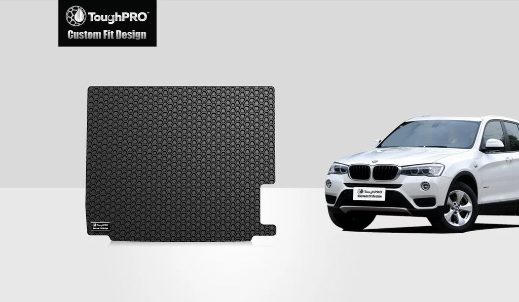 ToughPRO - Trunk Mat Compatible with BMW X3 - All Weather Heavy Duty (Made in USizeA) - Black Rubber - 2011