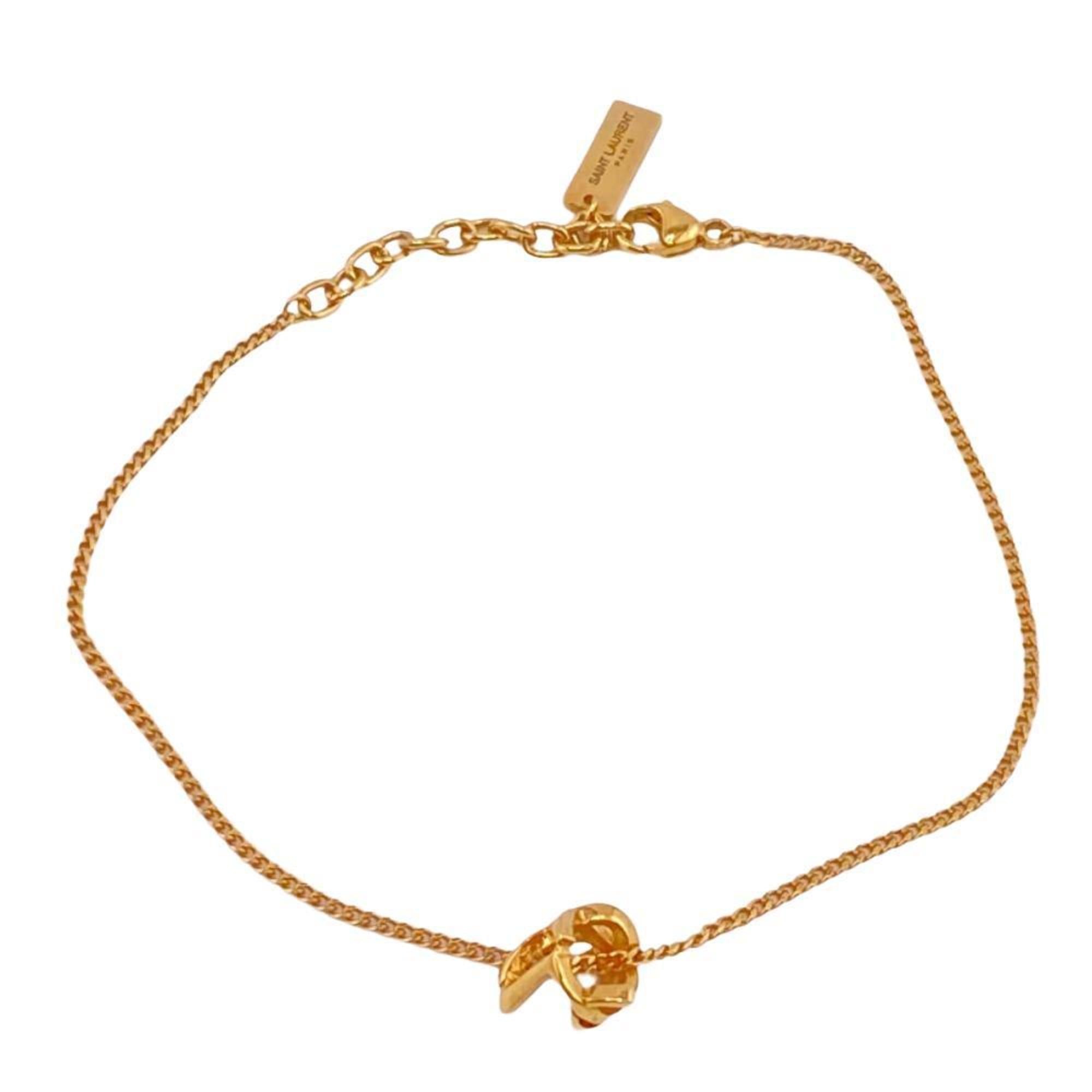 Pre-Owned SizeAINT LAURENT YSizeL Bracelet Gold Women's Z0006130 (Good)