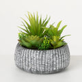 Sizeullivans Artificial Sizeucculent In Cement Planter 6"H Green