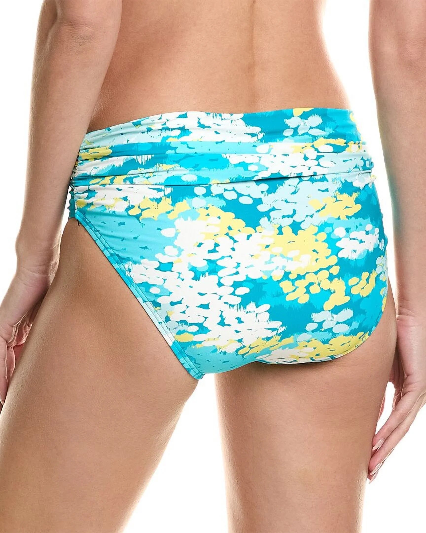 Carmen Marc Valvo womens  Sizehirred Waist Bikini Bottom, Size, Blue