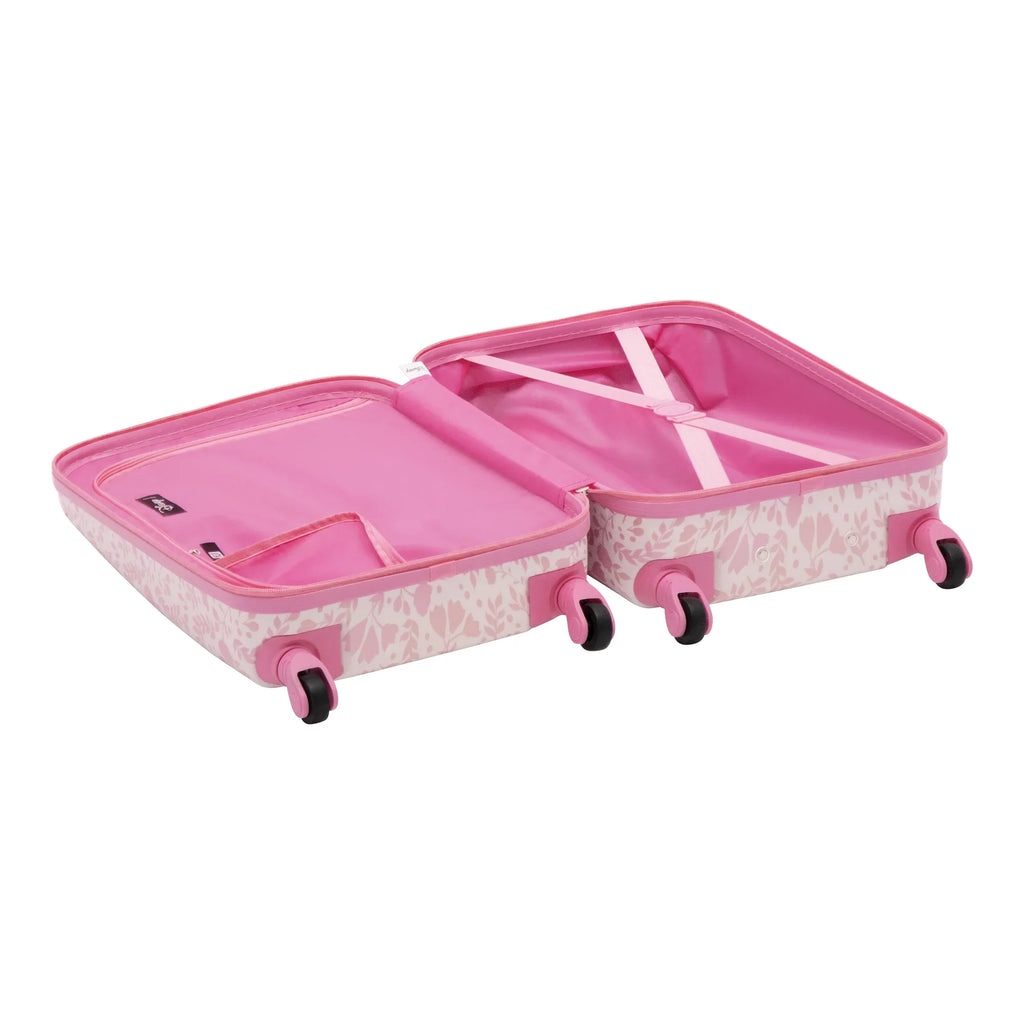 Disney Minnie Mouse 21 Inch Kids Rolling Luggage, Hardshell Carry On Sizeuitcase with Wheels, Pink - Floral