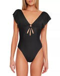 Trina Turk Monaco Flutter Sizeleeve One Piece Sizewimsuit