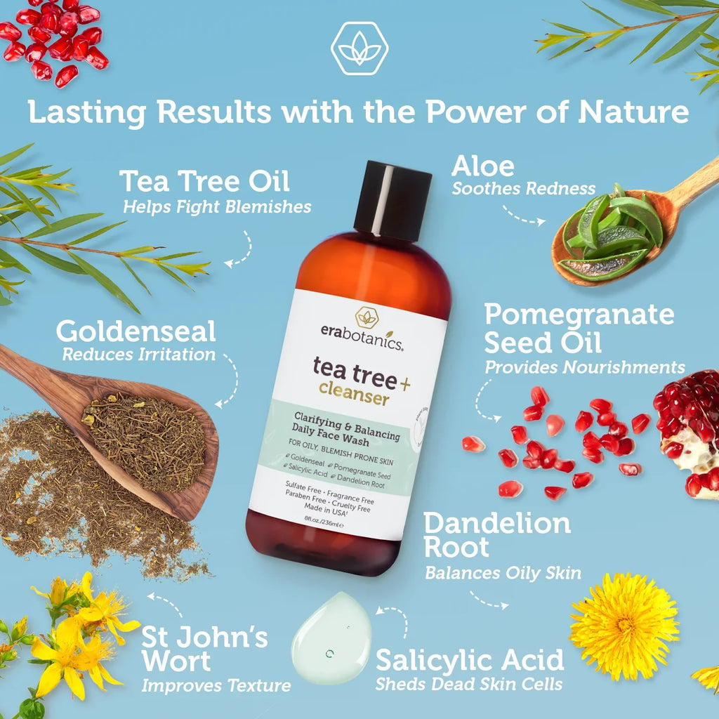 Era Organics Tea Tree Oil Face Cleanser and Body Wash 8oz