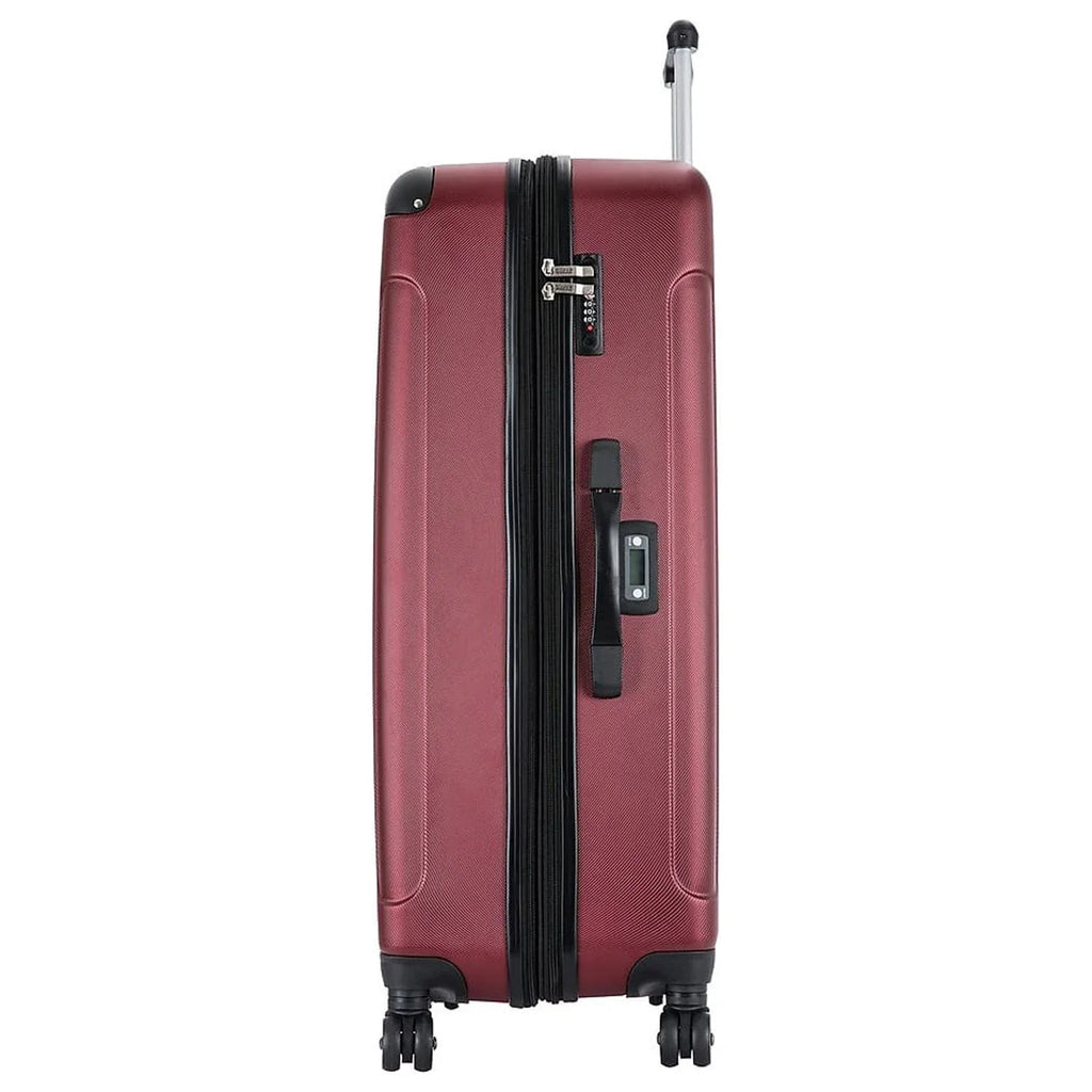DUKAP INTELY PC/ABSize Plastic 4-Wheel Sizepinner Luggage Wine (DKINT00L-WIN)