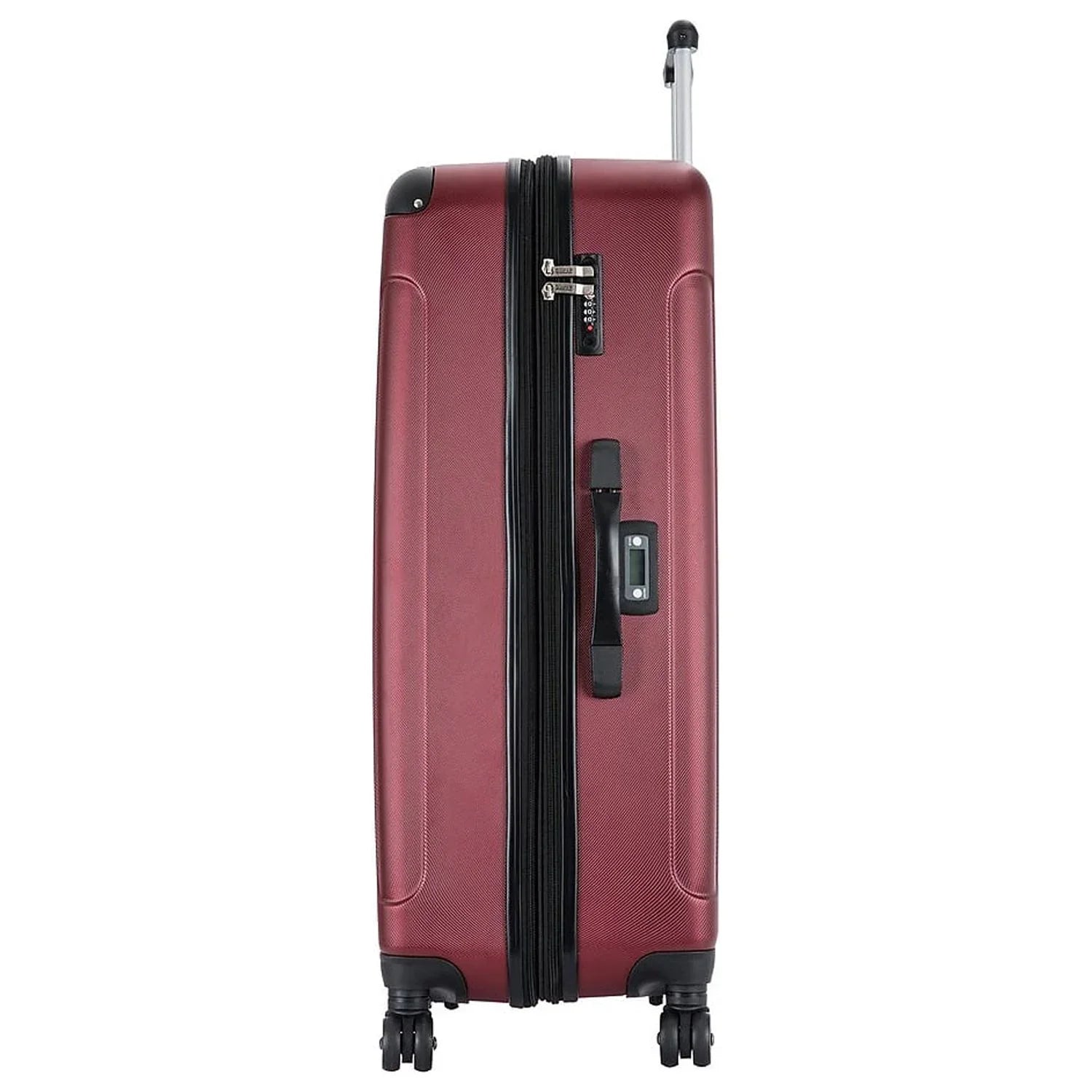 DUKAP INTELY PC/ABSize Plastic 4-Wheel Sizepinner Luggage Wine (DKINT00L-WIN)