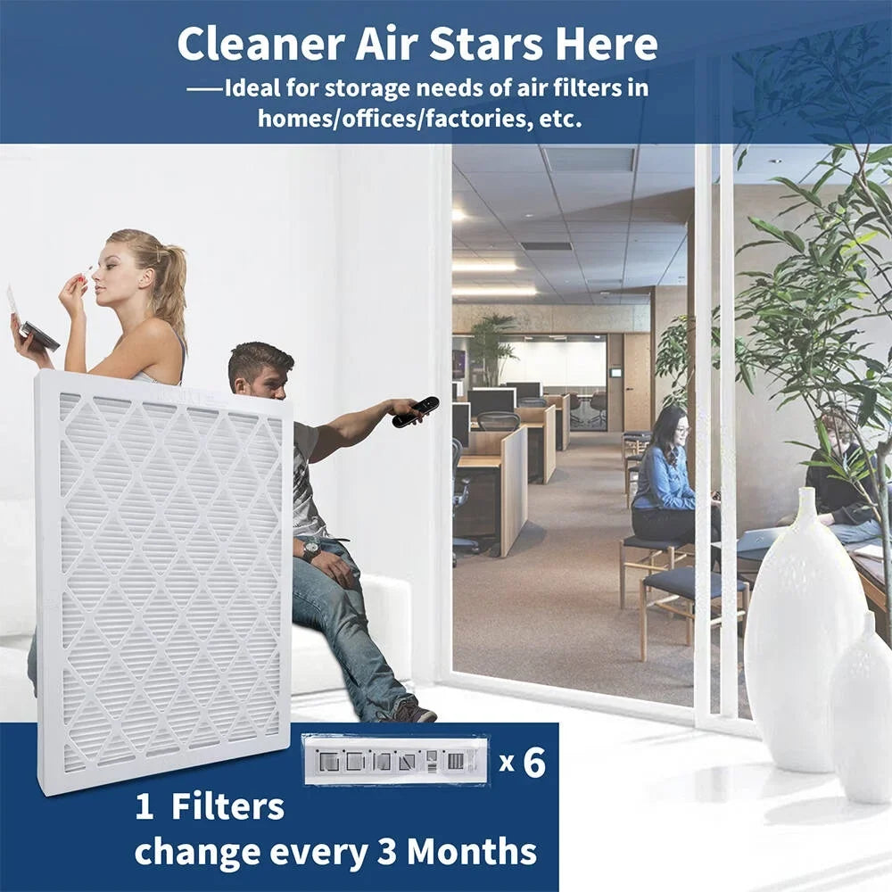RSizeFDIYA Air Filter 16x25x1, 6-Pack MERV13 MPR 1800 HVAC AC Furnace Reusable Air Filters