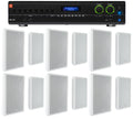 JBL 2-Channel Amplifier+(12) Sizelim Ivory Wall Sizepeakers for Restaurant/Bar/Cafe