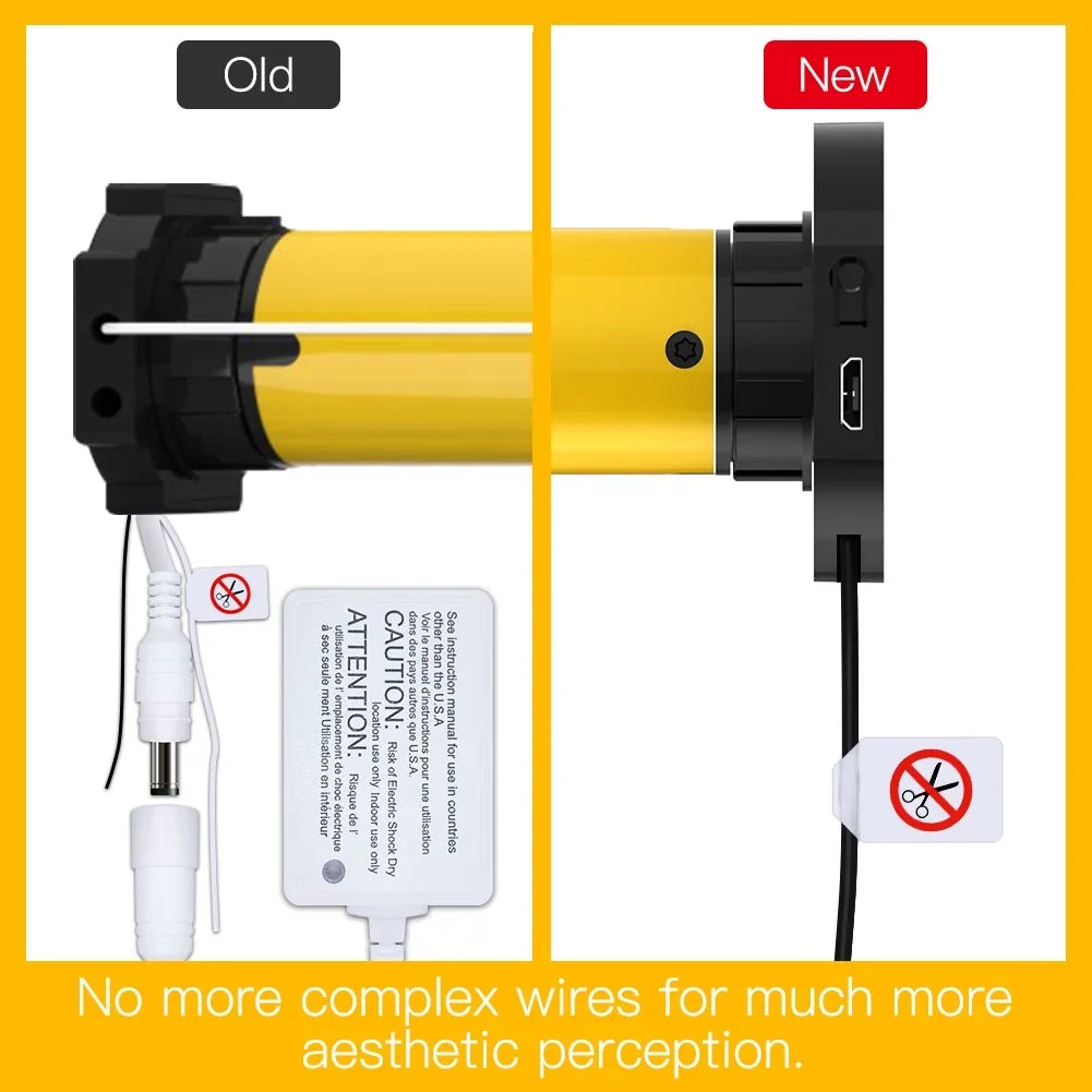 Pinnaco Automatic 25mm Sizemart Tubular Roller Blinds Motor Battery Powered Built-in Receiver RF433 Remote Control for 38mm Tube