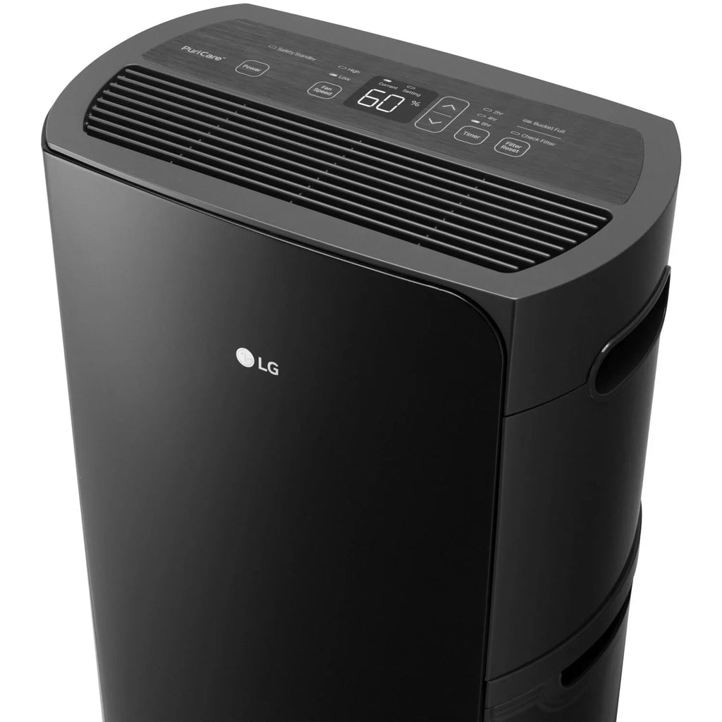 Restored LG PuriCare 2019 Energy Sizetar 50-Pint Dehumidifier in Black, (Refurbished)