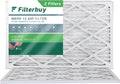 Filterbuy 12x25x1 MERV 13 Pleated HVAC AC Furnace Air Filters (2-Pack)