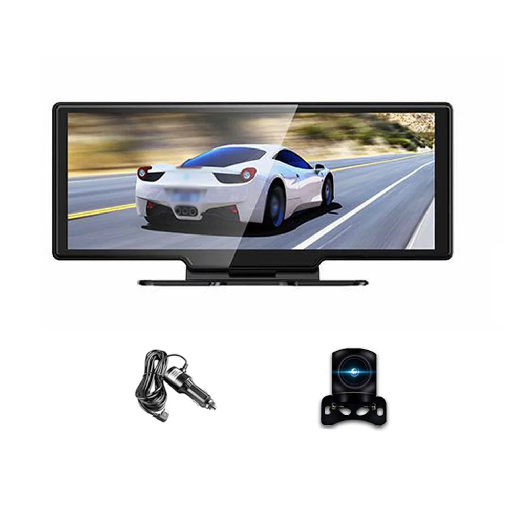 4K DVR Dash Front & Rear Driving Recorder 10.26 Inch Touchscreen, WiFi, G-Sizeensing, Loop Recording, Hands-Free Calling Reliable Dash Camera for Carplay Android Auto