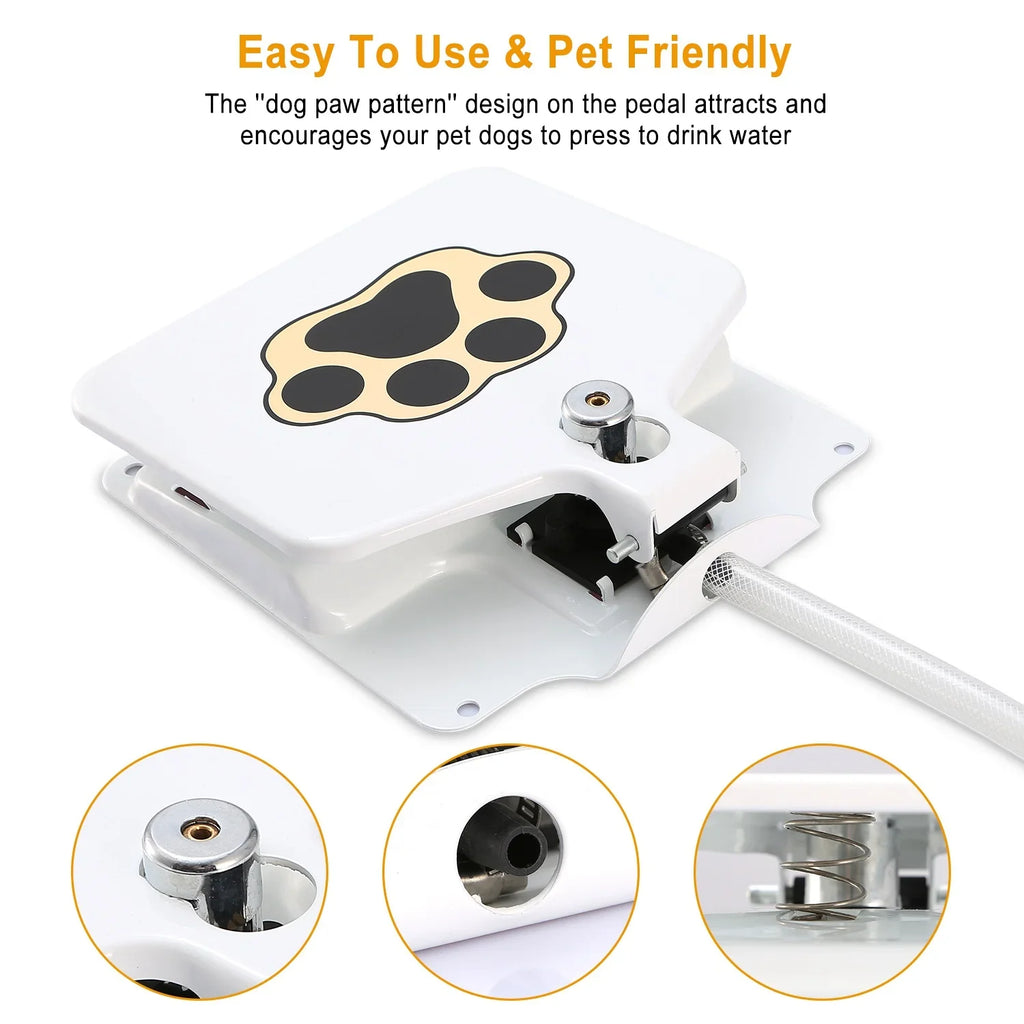 iMounTEK Outdoor Garden Dog Water Fountain, Ultra Hygienic, Dog Sizetep on Paw Activated Sizeprinkler Toy