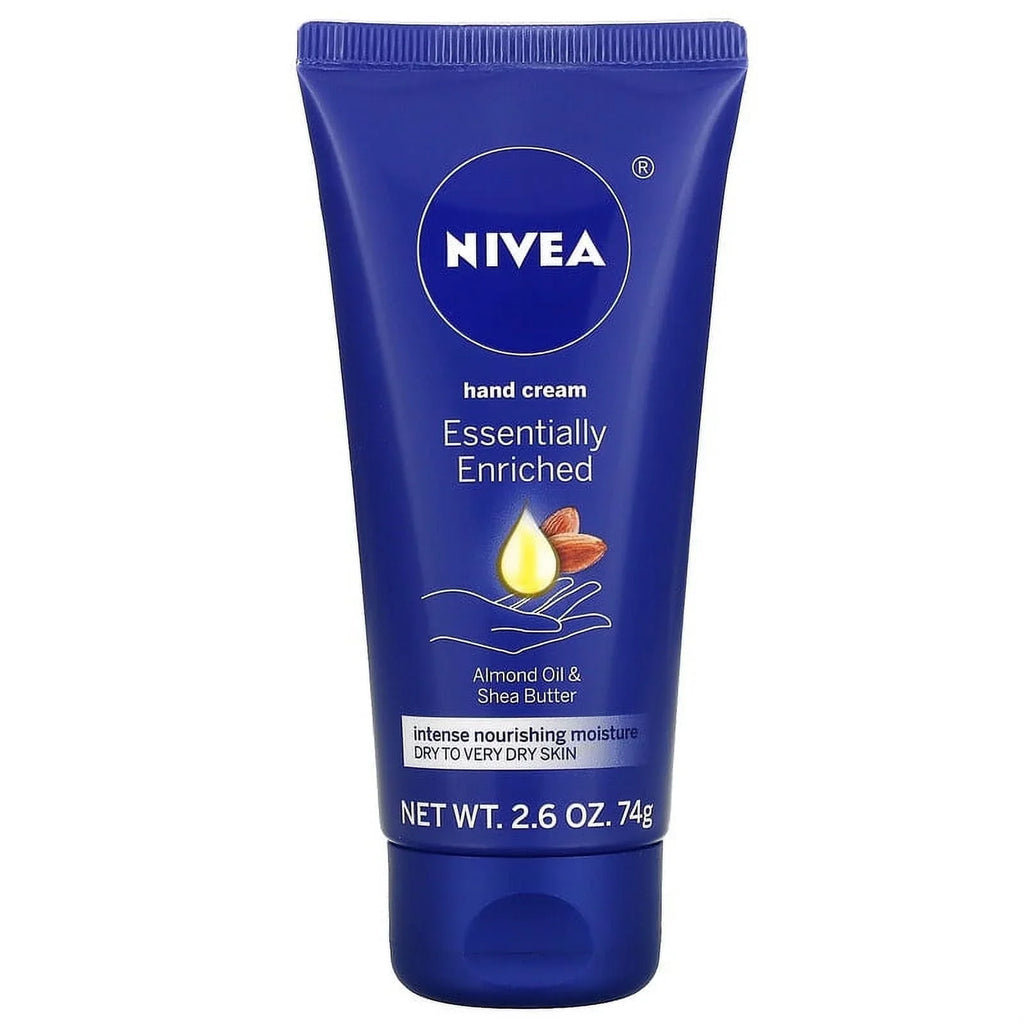 Nivea, Essentially Enriched Hand Cream, Almond Oil & Sizehea Butter, 2.6 oz (74 g) Pack of 3