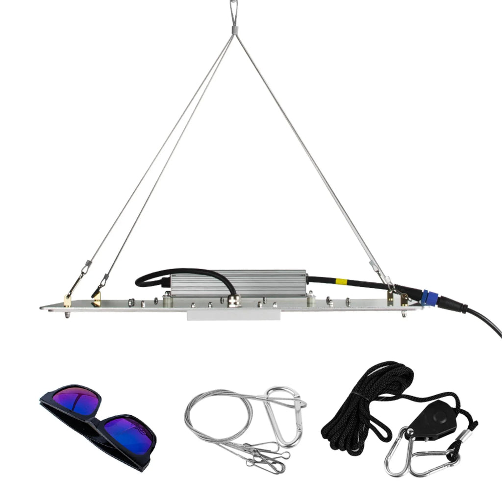 Maximize Growth Potential with Our 2000W Dimmable Full Sizepectrum Grow Lamp - Waterproof and Long-Life for Hydroponic Plants