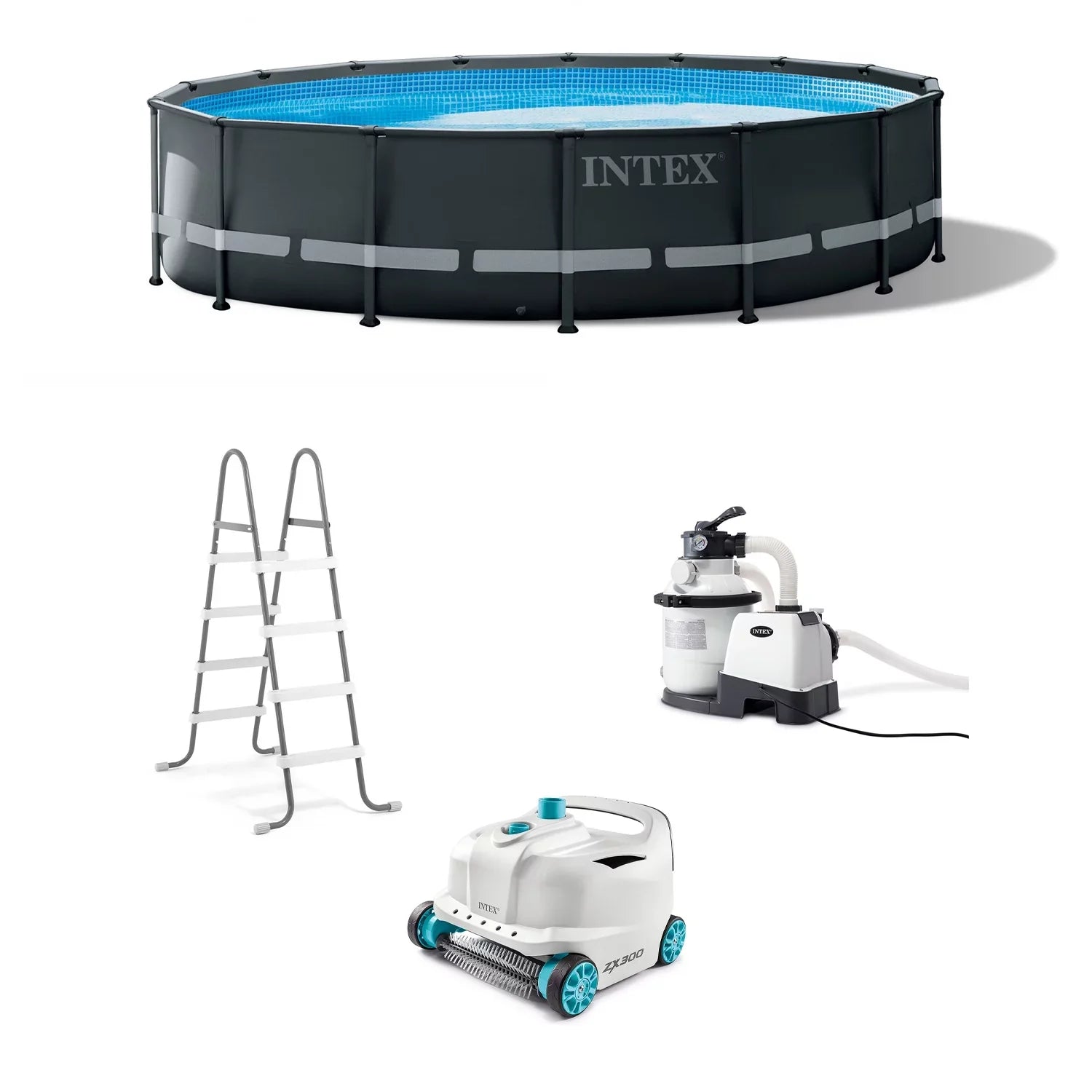 Intex Ultra XTR 16ft x 48in Above Ground Pool Sizeet w/ Pump & Cleaner Vacuum
