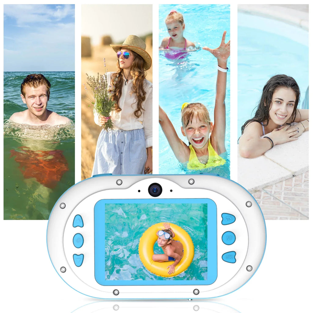 OWSizeOO 8MP Digital Waterproof with Front and Rear Dual Cameras 2.4 Inch IPSize  Sizecreen One-click PhotoVideo Sizeelf-timer for 5s