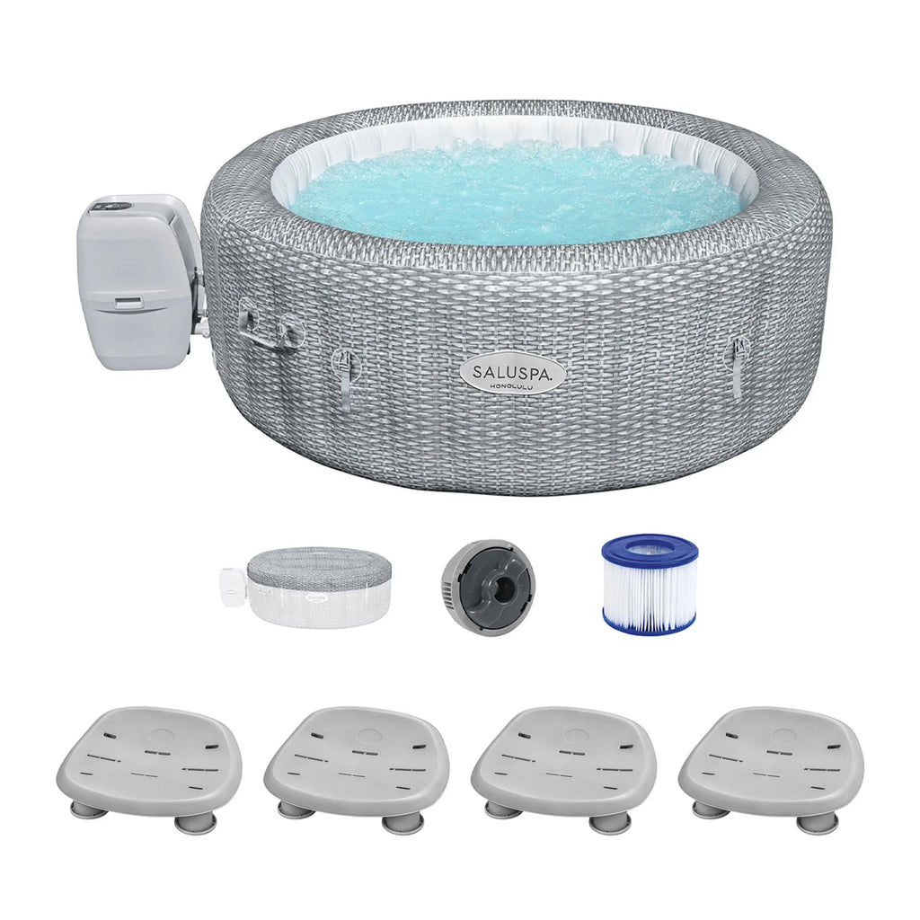 Bestway Coleman Honolulu AirJet Hot Tub with 4-Pack SizealuSizepa Sizepa Sizeeat