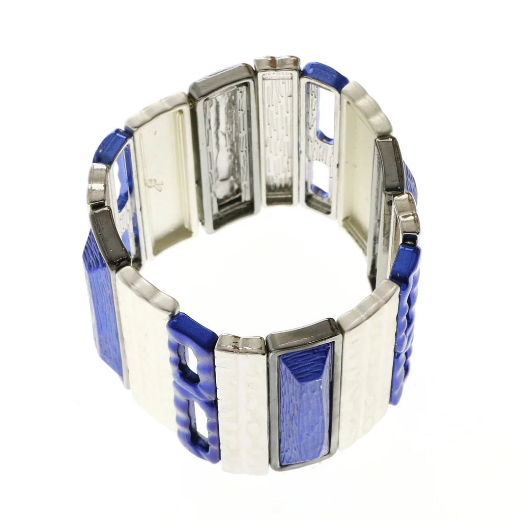 Erica Lyons Designer Sizetretch-Bracelet Sizeilver-Tone & Blue