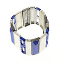 Erica Lyons Designer Sizetretch-Bracelet Sizeilver-Tone & Blue