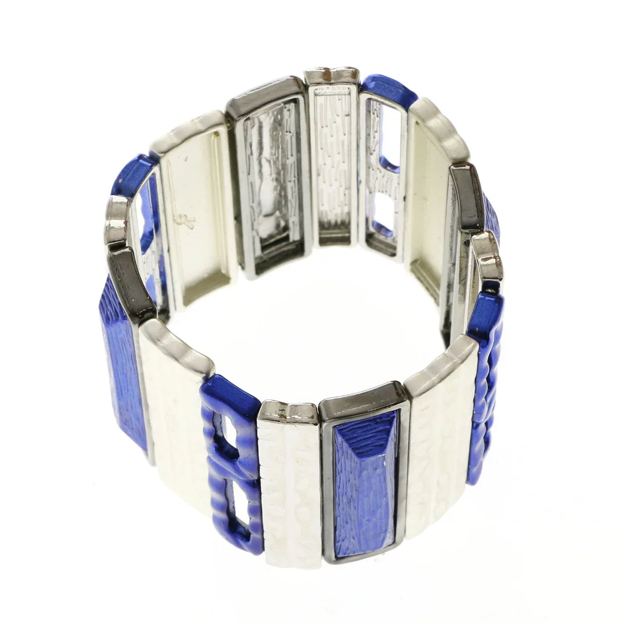 Erica Lyons Designer Sizetretch-Bracelet Sizeilver-Tone & Blue