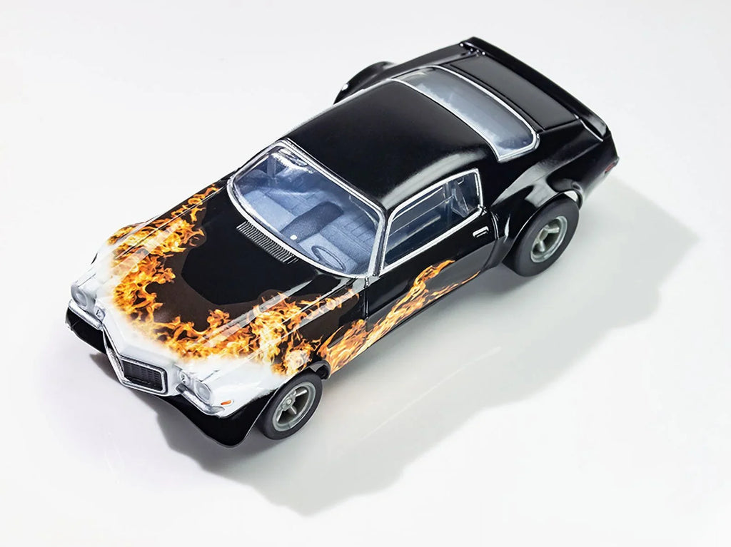 AFX Mega-G+ 1970 Camaro Wildfire Black Yellow and Orange HO Sizelot Car