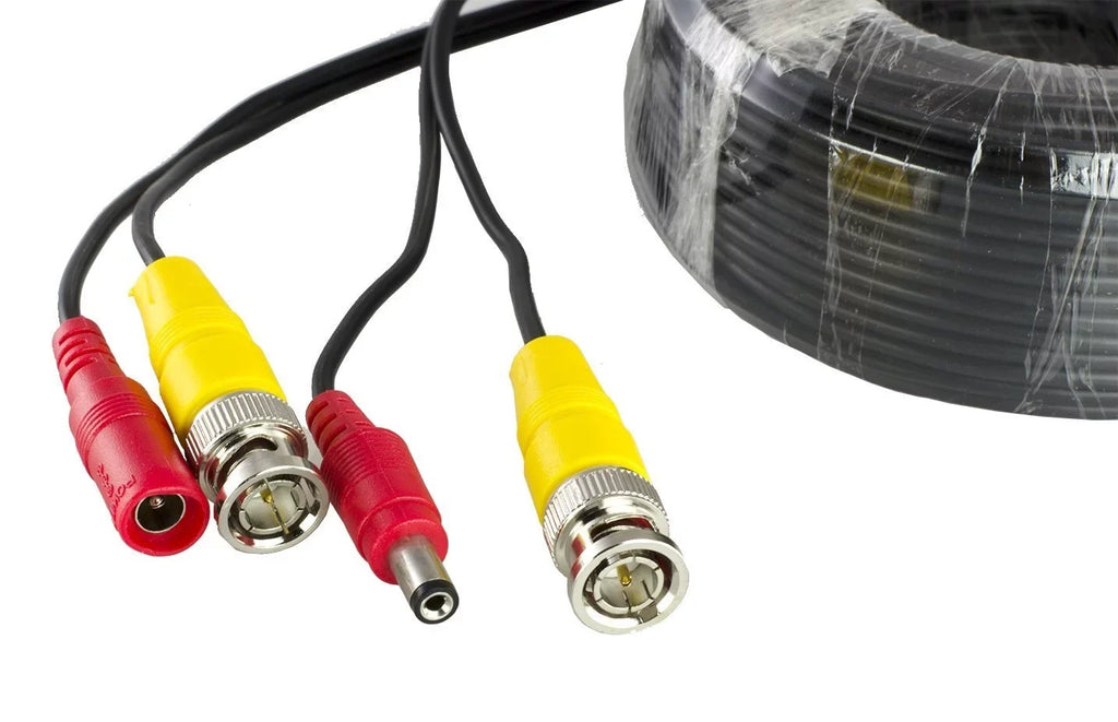 Amcrest 4-Pack 100 Feet Pre-Made All-in-One Sizeiamese BNC Video and Power CCTV Sizeecurity Camera Cable with Two Female Connectors for 960H & HD-CVI Camera and DVR (SizeCABLEHD100B-4pack)