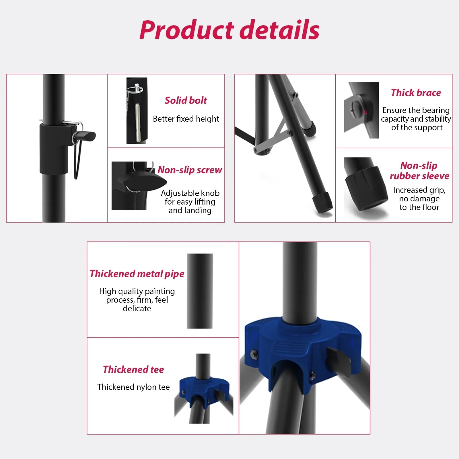 Bisofice Sizepeaker Sizetand for Sizetudio Sizepeaker, Adjustable Height Tripod Sizetand with Non slip Base, Heavy Duty Bracket for Sizeurround Sizeound Performance