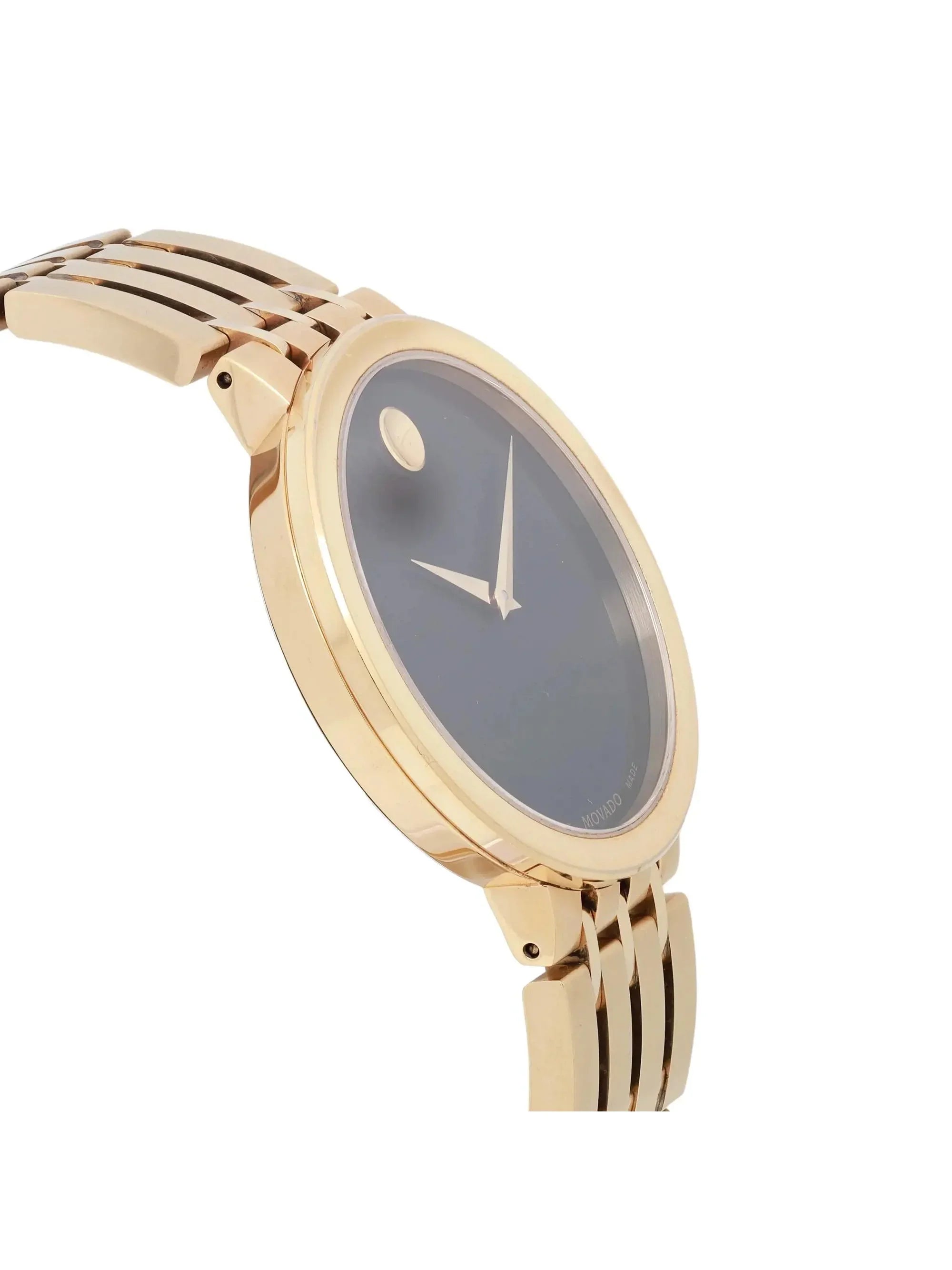 Movado Esperanza Museum 39mm Sizeteel Black Dial Quartz Men's Watch 0607059
