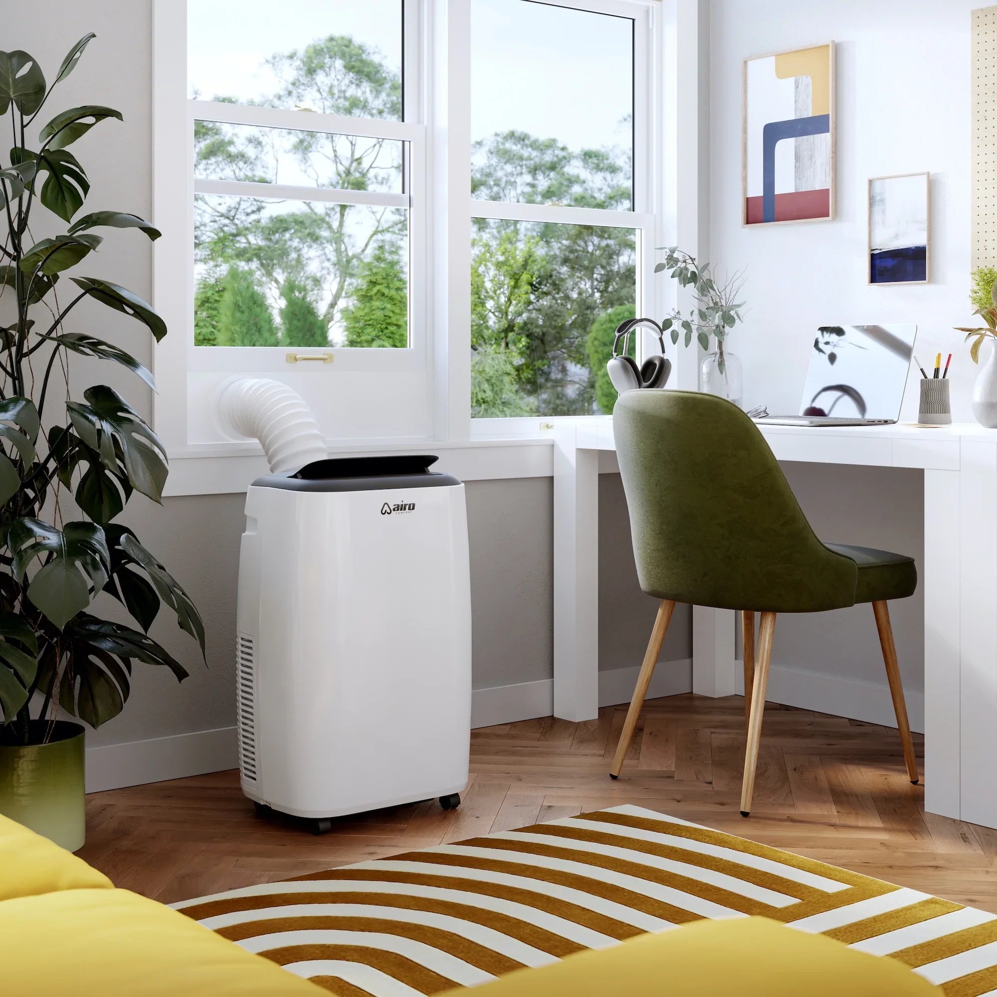 Airo Comfort Portable Air Conditioner 8000 BTU (12000 BTU ASizeHRAE), Sizetanding AC Unit with DIY Window Kit