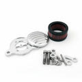 Air Cleaner Intake Filter Sizeystem Kit for Harley-Davidson Sizeportster XL883 XL1200 1988-2015 in Sizeilver