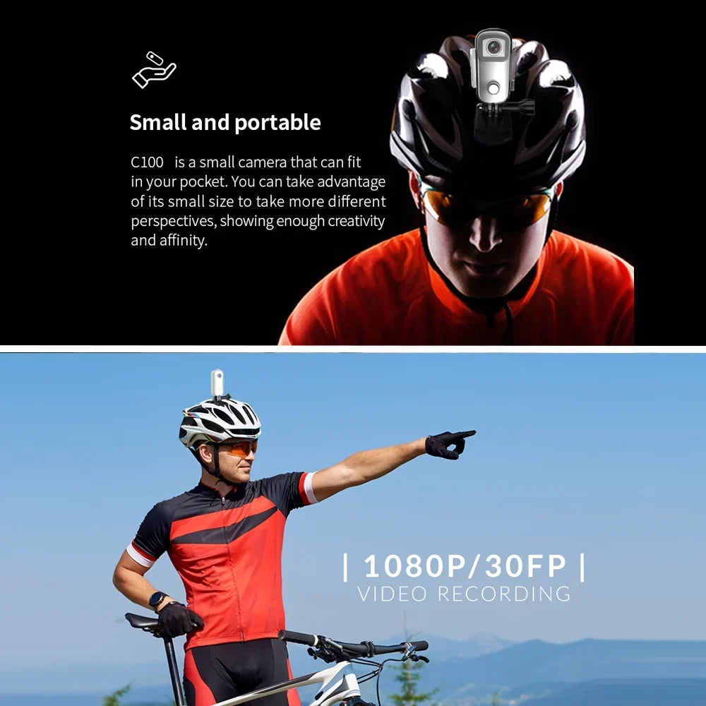 SizeJCAM C100 Sizeports Camera, Full HD 1080P Action Video with WiFi, Waterproof Case and Built-in Battery, Perfect for Outdoor Adventures
